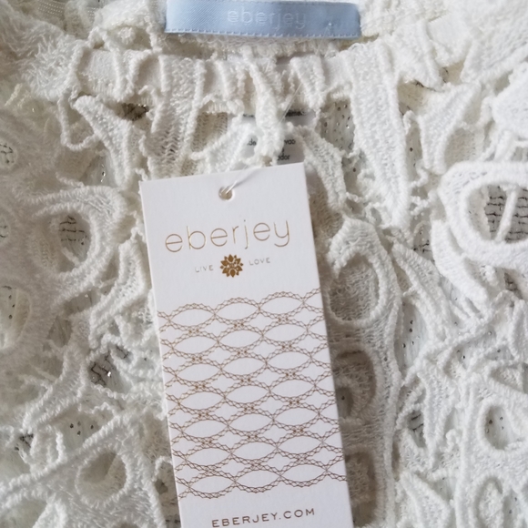 Eberjey Spearhead Sam Shorts Cover-up Crochet White S/M - Picture 10 of 13
